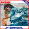 Girl and Dolphin Oil Paint By Numbers DIY Acrylic Painting on Canvas Drawing Kit