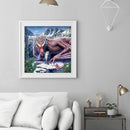 Pterodactyl and Wolf Diamond Painting 5D DIY Full Round Drill Rhinestone