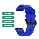 Silicone Strap for Garmin Fenix 7/6 Pro/5 22mm Sport Watch Bracelet (Blue)