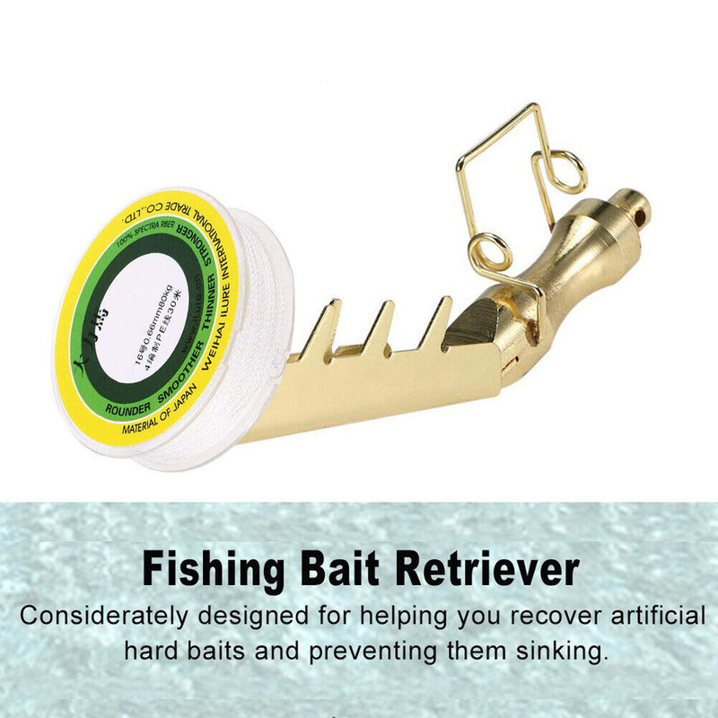 Stainless Steel Hard Bait Retriever Rescue Lure Seeker Saver Tackle with PE Cord