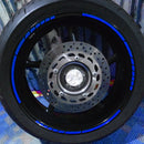 16pcs 18 inch Reflective Car Motorcycle Wheel Rim Stripe Stickers (Blue)
