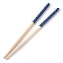 1 Pair Anti-slip 5A Music Band Maple Wood Oval Tip Drum Sticks (Blue) Newly