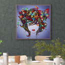 5D DIY Part Drill Diamond Painting Short Hair Girl Special Shaped Picture