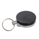 steel Tool Belt Retractable Key Recoil Ring Pull Chain Clip Keys B3J7