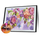 Diamond Embroidery Drawing Rose Butterfly Rhinestone Craft Diamond Painting