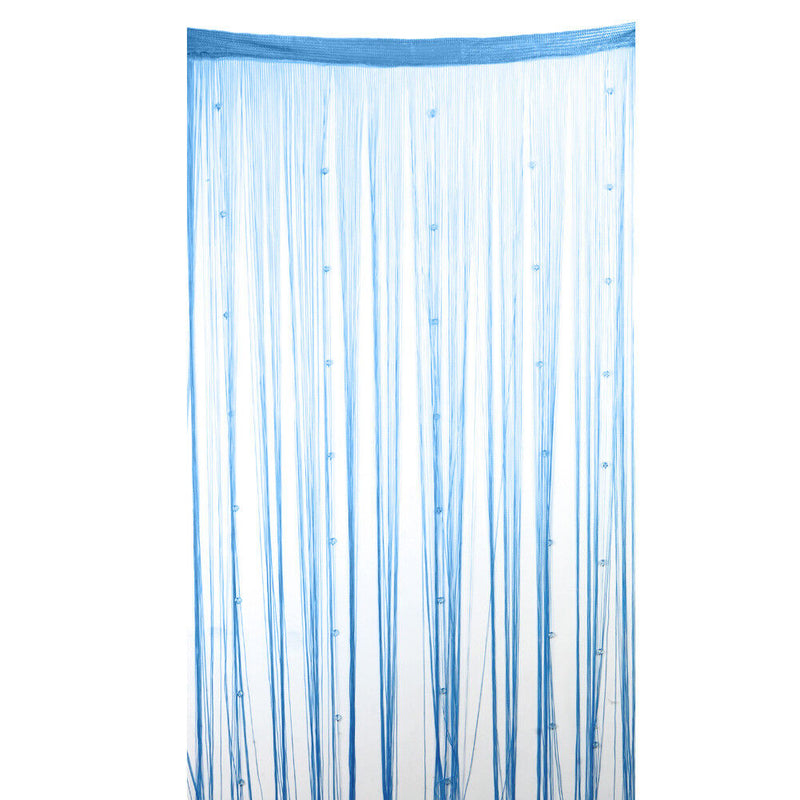 Decorative String Curtain Beads Wall Panel Fringe Room Door Window Blue Newly