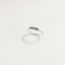 Women Fashion Accessories Jewelry Mom Letter Ring Family Mother's Day Gift