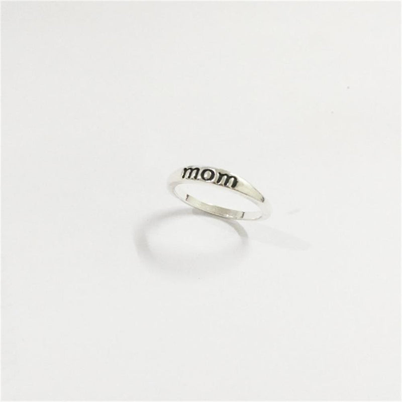 Women Fashion Accessories Jewelry Mom Letter Ring Family Mother's Day Gift