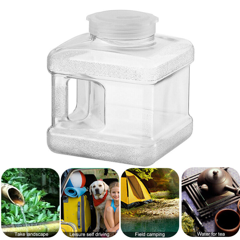 5L PC Transparent Water Bucket Portable Tea Drink Water Storage Container Newly