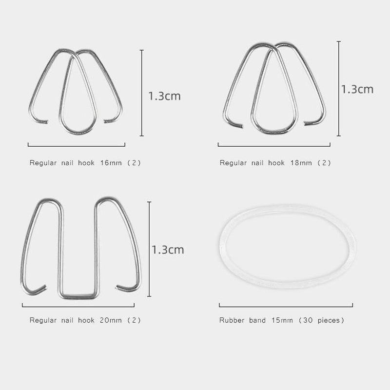 Front Nail Hook/Rubber Band Ingrown Toe Nail Correction Tool Orthosis Clips