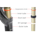 RISK Mountain Bike Front Fork Oil Sponge Dust Oil Sealed Foam Ring Kit (A)