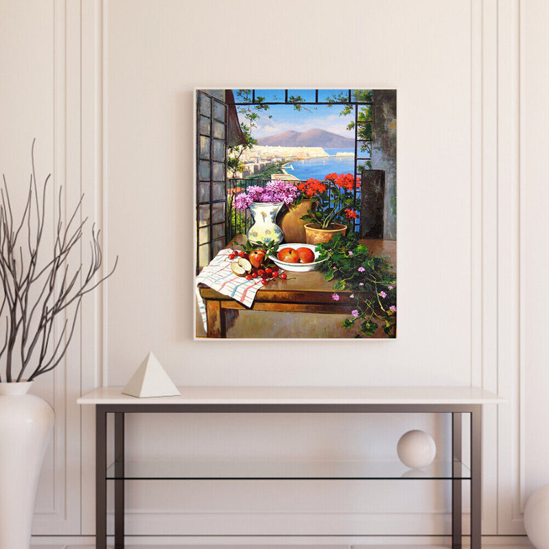 Table Flower Fruit Oil Paint By Numbers Kit DIY Frameless Drawing Picture Decor