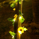 Lights Outdoor Wall Fence Lamp Garden Decoration Solar Powered Sunflower Lights