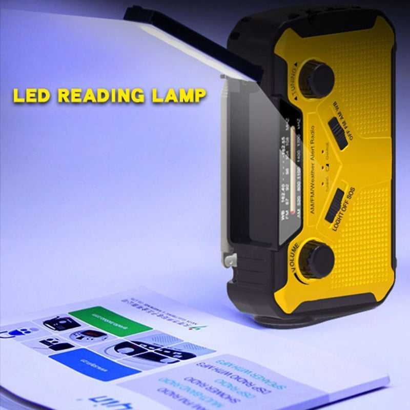 Weather Radio Hand Crank 2500mAh Power Bank Emergency Radio Solar Charging