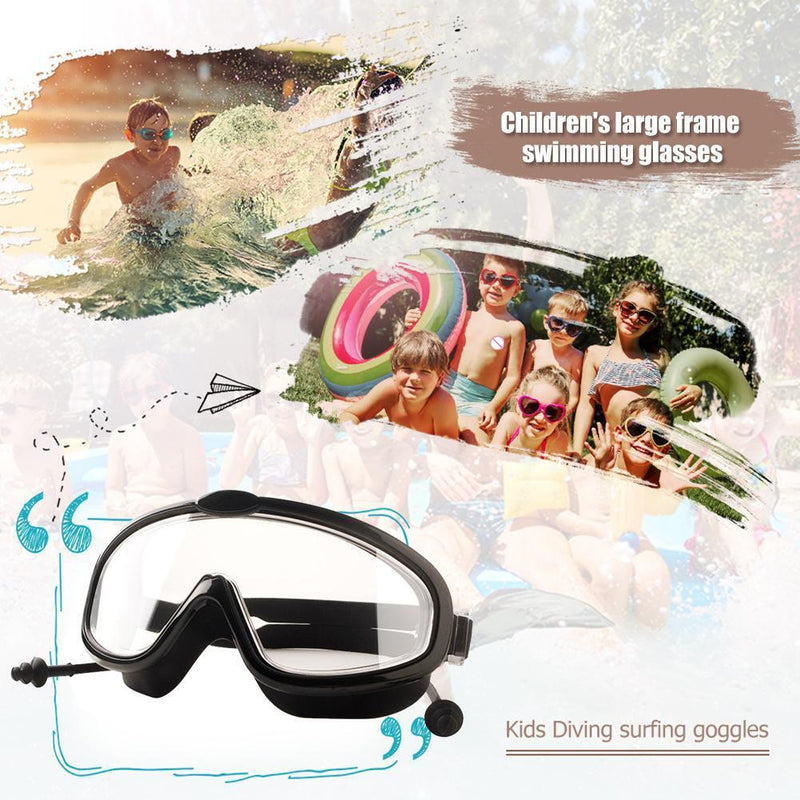 3pcs Children Swimming Goggles w/ Earbuds Anti Fog Swimming Glasses