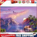 5D Sunset Dolphins Diamond Painting Embroidery DIY Cross Stitch Home Decor