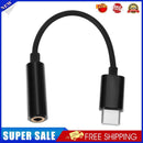 USB 3.1 Type-C Male to 3.5mm Female Earphone Audio Adapter Cable(Black)