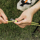 20pcs Outdoor Camping Tent Parachute Cord Rope Buckle Fastener (Black) Newly