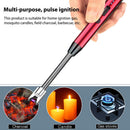 Windproof Electric BBQ Lighter USB Plasma Ignition for Gas Stove (Red)