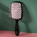 Wide Teeth Air Cushion Comb Scalp Massage Salon Hair Brush (Black Pink) Newly