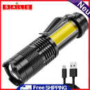 Mini Rechargeable LED Flashlight XPE+COB Waterproof Light for Adventure Camping