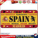 Spain Flag Retro Metal Plate Tin Sign Plaque Poster for Bar Club Decor (B) Newly