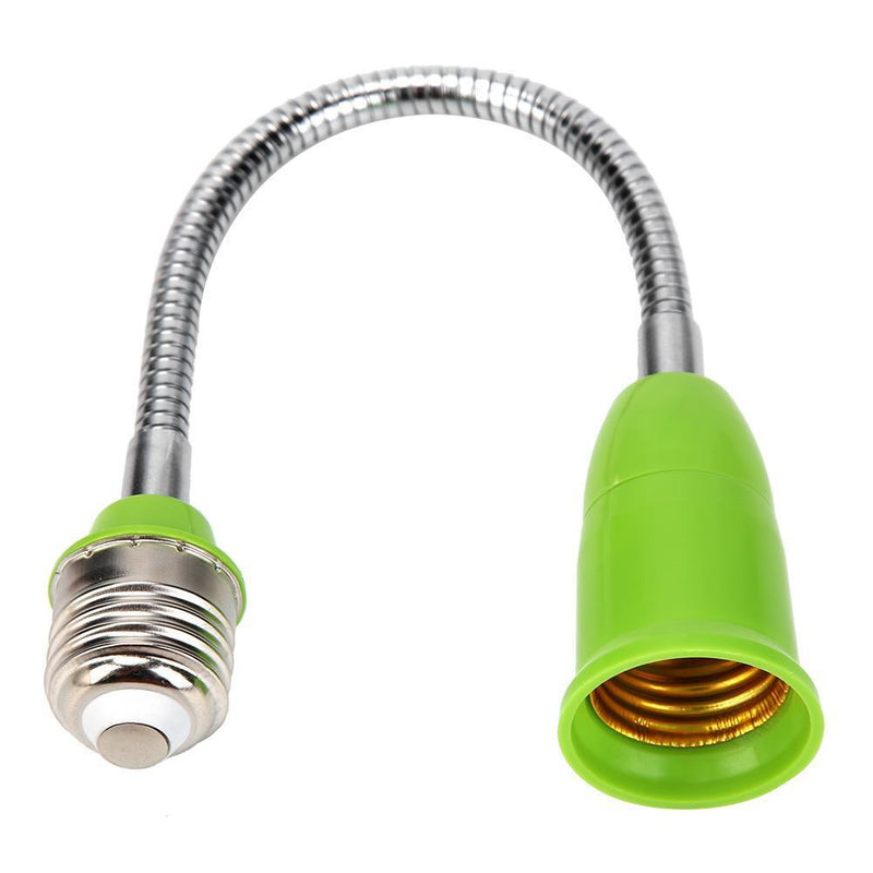 5pcs E27 LED Holder Universal Flexible Extension Lamp Socket(Green)