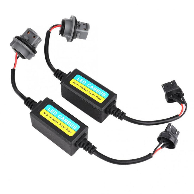 2pcs T20 7443 LED Load Resistors Turn Signal Blink Error Code Canbus Decoder