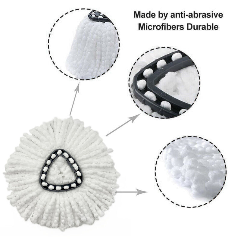 Mop Heads Replacements 4pcs Floor Head Mop Refills for O-Cedar (White) Newly