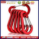 6pcs Carabiner Clips Outdoor Camping Aluminum Alloy Quick Mountaineering Buck