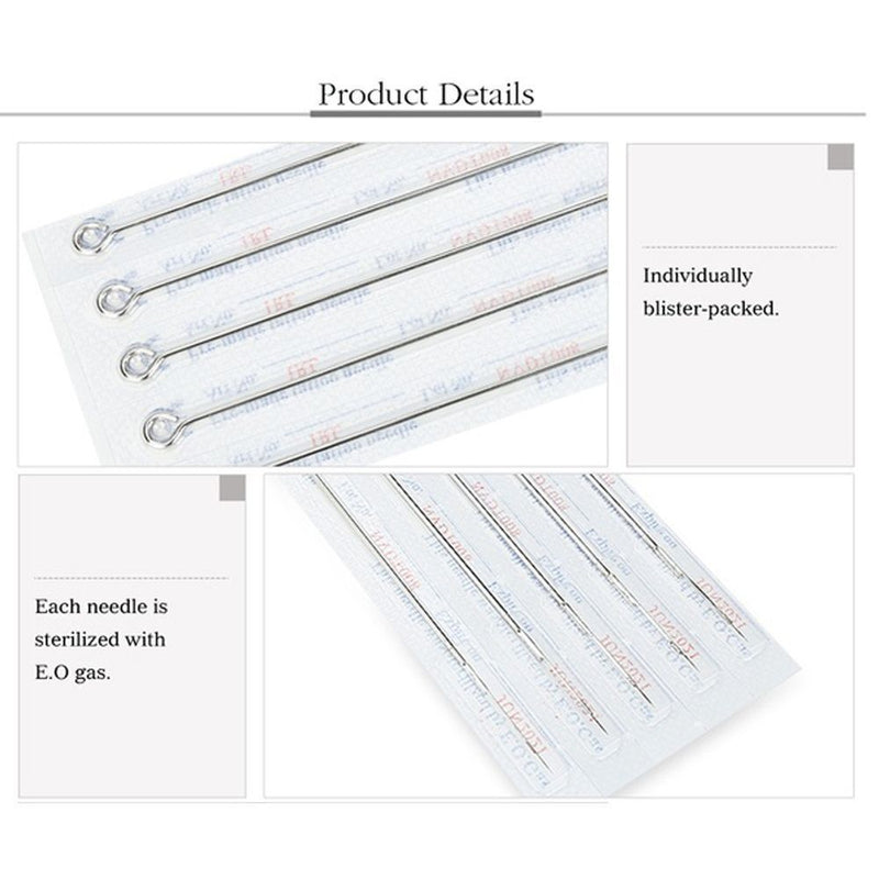 Disposable 1/3/5/7/9/11 RL Sterile Needles Stainless Steel Tattoo Needles