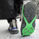 5 Teeth Spikes Crampons, Anti Slip Ice Snow Grips Walk Cleats Crampons for Sh