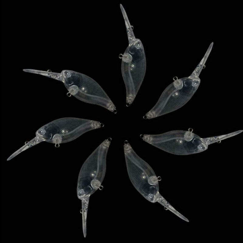 10pcs Unpainted Fishing Lure Body 8.8cm/7.12g Transparent T6G6 Lure Blank C4C4