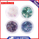 Occitop 4 Boxes/Set Shell Pattern Nail Glass Paper DIY Fluorescent UV Adhesive
