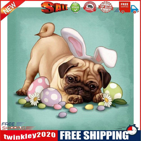 Diamond Painting Kit dog Full Round Rhinestone Wall Picture.