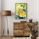 5D Full Round Drill Yellow Flowers Mosaic Rhinestone Diamond Painting Kit