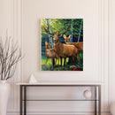 #A Woods Animal Oil Paint By Numbers Kit DIY Acrylic Painting on Canvas Framel