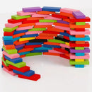 120pcs/set Children Color Sort Rainbow Wood Domino Blocks Kids Toys Gift