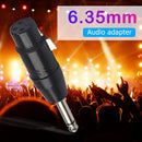 XLR 3-Pin Female to 6.35mm Mono Male Plug Audio Jack Adapter Connector Converter