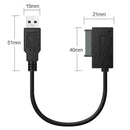 USB 2.0 to Slimline SATA 7+6 13pin Laptop CD DVD Optical Drive Adapter D2J0
