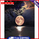 Full Cross Stitch Handcraft 11CT Stamped Moon Lake Needlework DIY Home Ornament