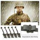 10pcs Molle Backpack Carabiner EDC Elastic Rope Webbing Buckle (Army Green)