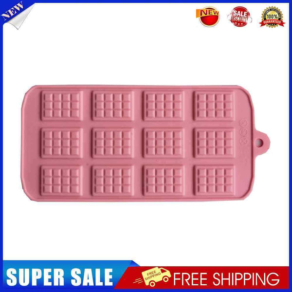 #A 12 Cell Silicone Chocolate Fondant Molds Practical Waffle Candy Making Tools