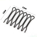 U-shaped Bun Hair Pin Clip Grips Brown Wavy Salon Hairpins Women Accessory A5R5