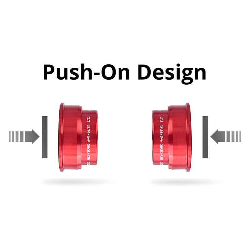 Mountain Bicycle Axis Crankset Aluminum Alloy MTB BB Bottom Bracket (Red) Newly