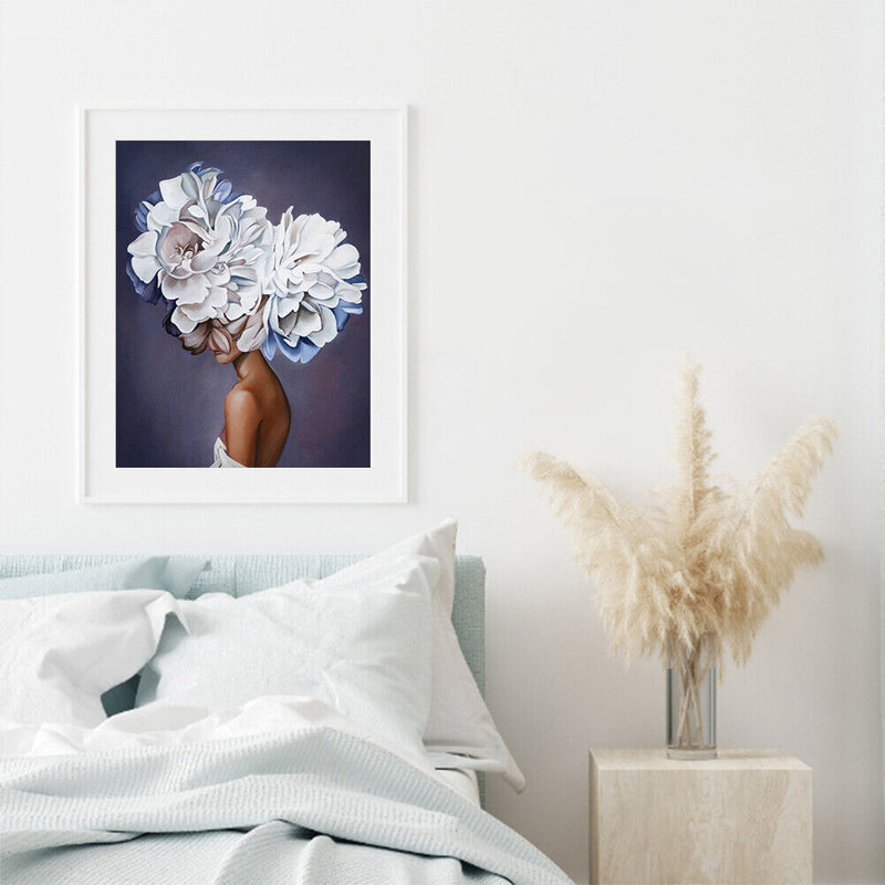 Full Round Drill Diamond Paint Flower Woman Mosaic Rhinestone Draw (sz1047)