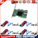 PCI-E 1 to 4 Expansion Card Riser+4xPCI-E 16X Extender+4xPCI-E 1X Adapter