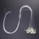 30pcs Luminous Fishing Hook Barbed Tackle High Carbon Steel Agrafe Line