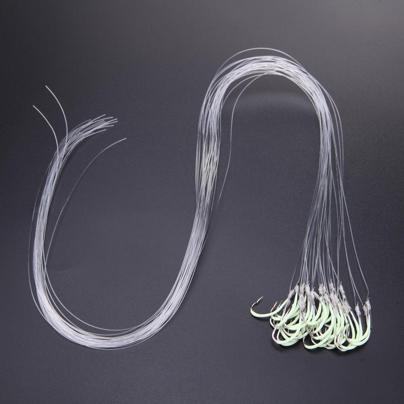 30pcs Luminous Fishing Hook Barbed Tackle High Carbon Steel Agrafe Line