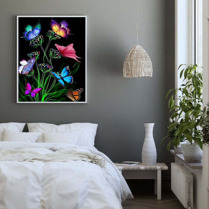 Butterfly Oil Paint By Numbers DIY Coloring Picture Kits for Adults Children Art